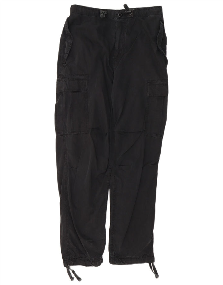 SUPERDRY Gerade Cargohose für Herren, W32, L28, schwarze Baumwolle
