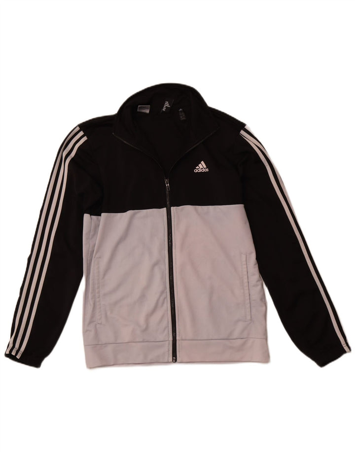 ADIDAS Herren-Trainingsanzug-Top-Jacke, UK 40/42, Mittelschwarz, Farbblock