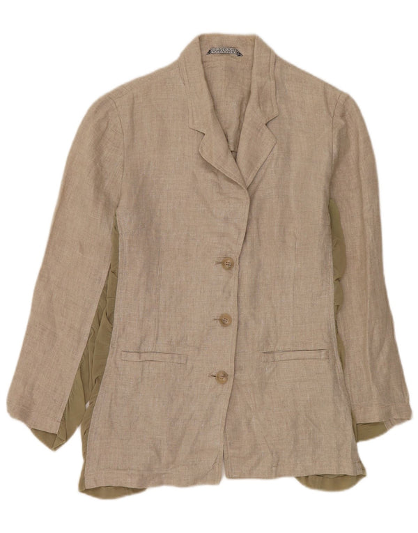 Liu Jo Damen-Blazer mit 3 Knöpfen, UK 14, Mittelbeige, Farbblock