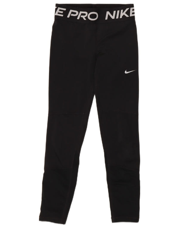 Nike Mädchen-Leggings, 8–9 Jahre, klein, schwarzes Polyester