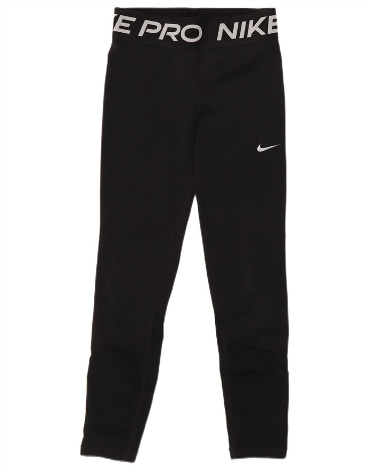 Nike Mädchen-Leggings, 8–9 Jahre, klein, schwarzes Polyester