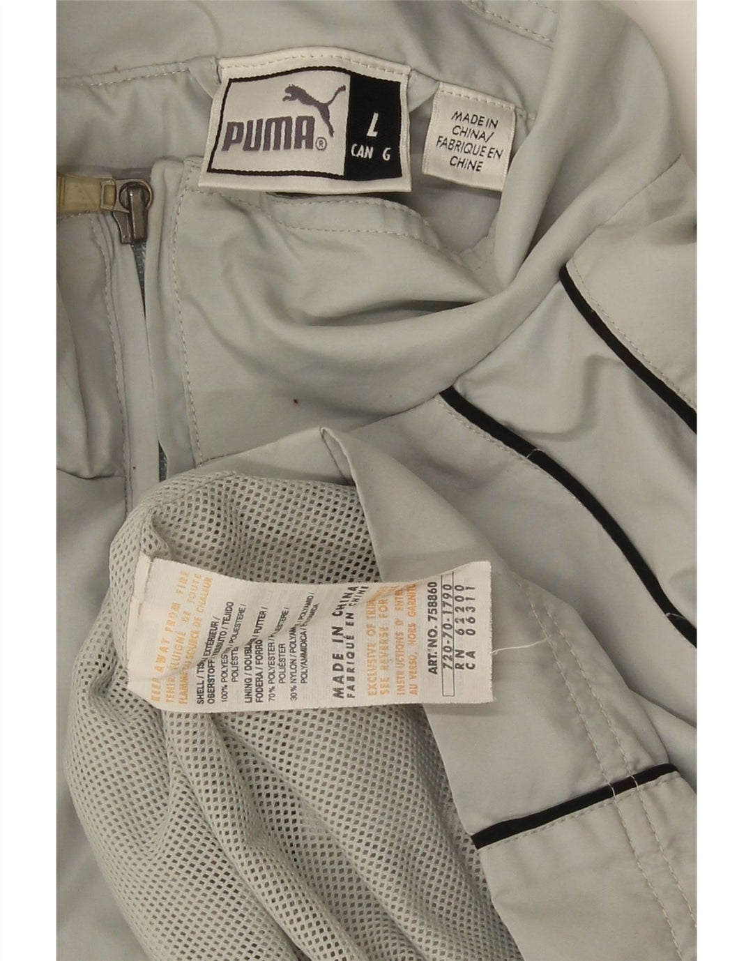Puma Herren-Trainingsanzug, groß, grau, Polyester