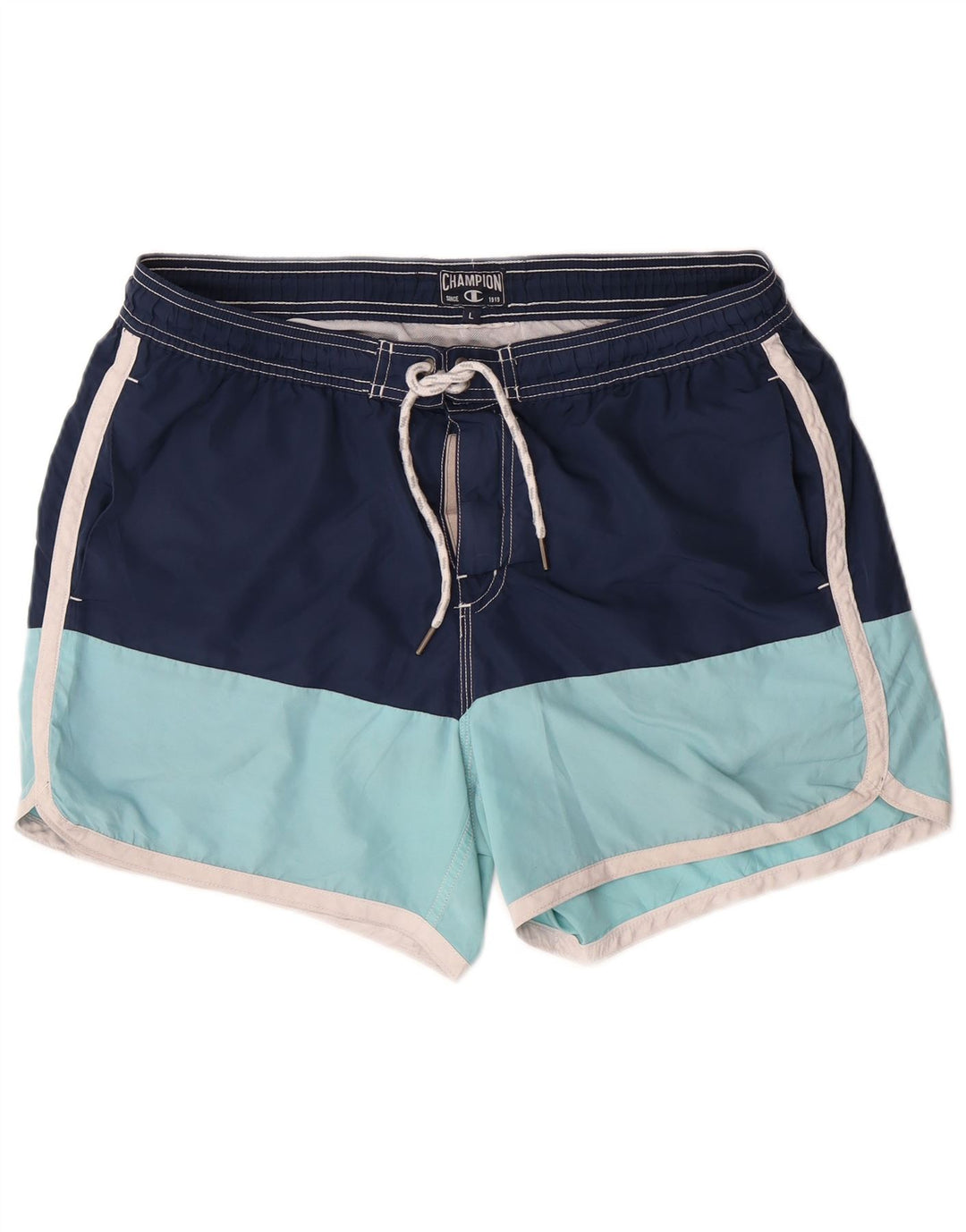 CHAMPION Herren-Badeshorts, groß, Marineblau, Farbblock