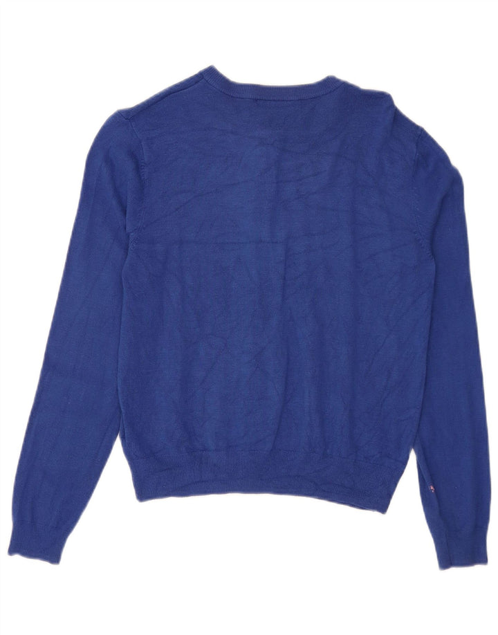 Marks & Spencer Damen Crop Cardigan Pullover UK 12 Mittelblaue Viskose