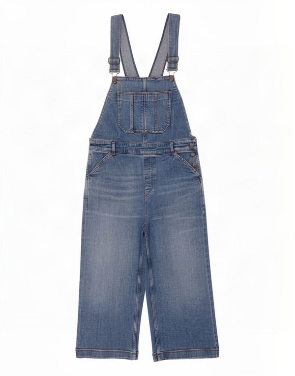 Fat Face Damen Clayton Latzhose Jeans UK 16 Large W34 L22 Blaue Baumwolle