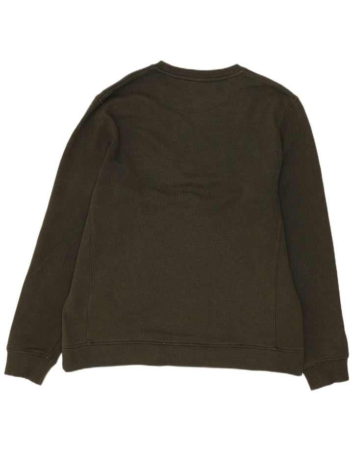 Lyle & Scott Herren-Sweatshirt mit Grafik, mittlere Khaki-Baumwolle
