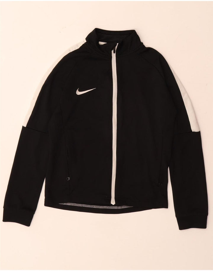 NIKE Dri-Fit-Trainingsanzug-Top-Jacke für Jungen, 8–9 Jahre, Größe S, Schwarz, Farbblock