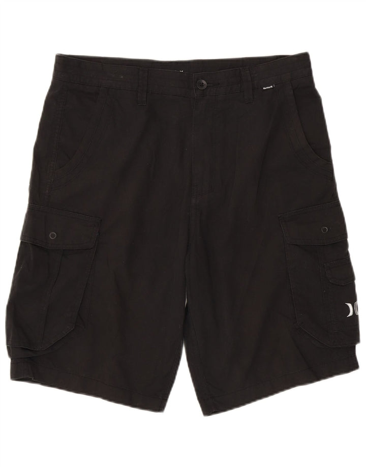 Hurley Herren Cargoshorts W32 Mittelschwarze Baumwolle