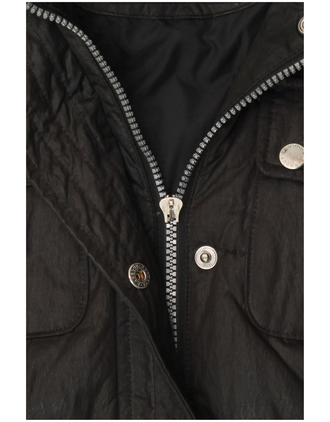 Barbour Damen gepolsterter Mantel UK 12 Mittelschwarze Baumwolle