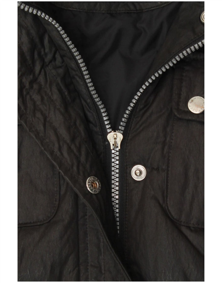 Barbour Damen gepolsterter Mantel UK 12 Mittelschwarze Baumwolle