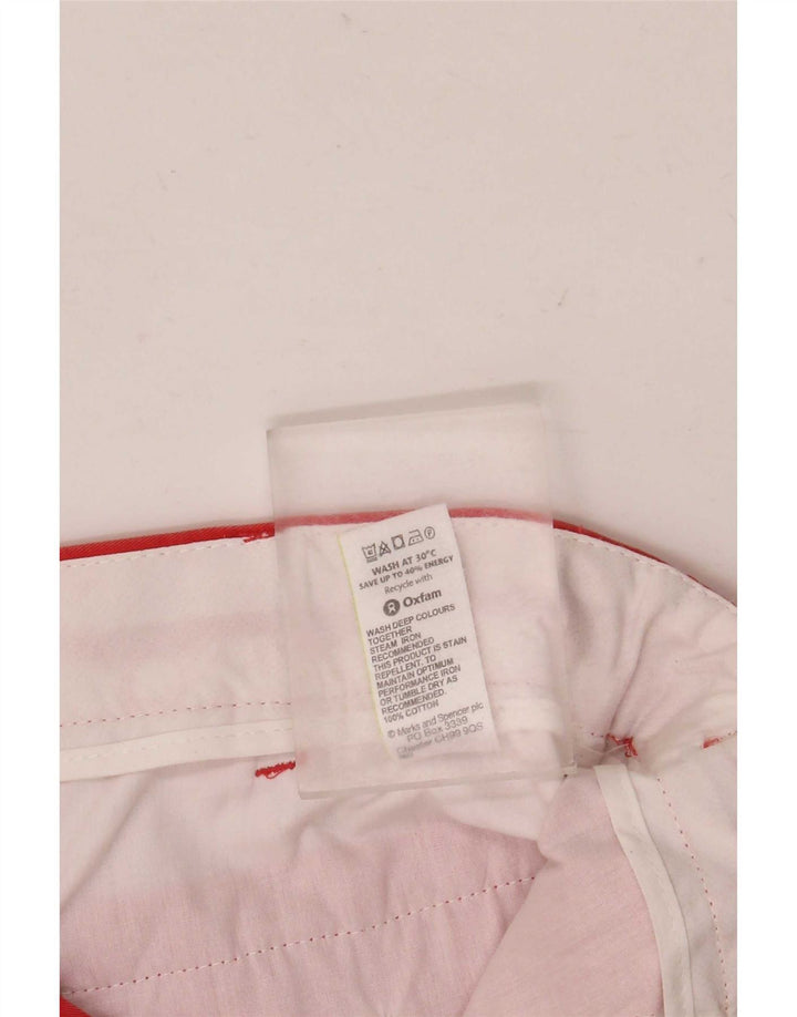 Marks & Spencer Herren Chinoshorts W36 Large Orange Baumwolle