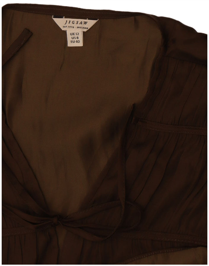 Jigsaw Damen Blusenoberteil UK 12 Medium Khaki