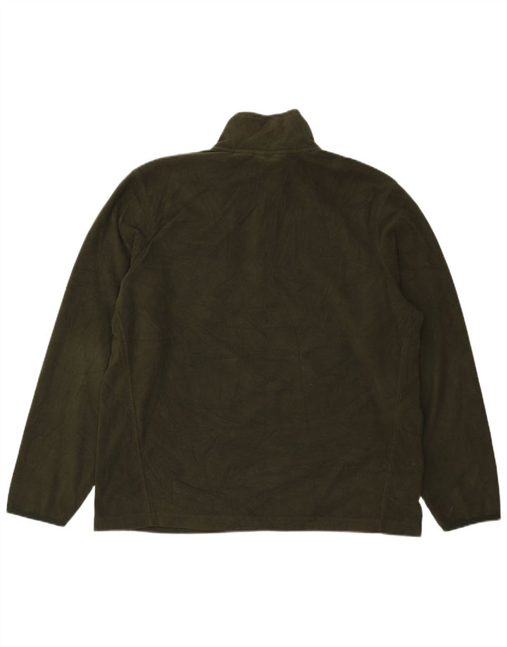 Eddie Bauer Herren-Fleecepullover mit Reißverschluss am Hals, großes grünes Polyester