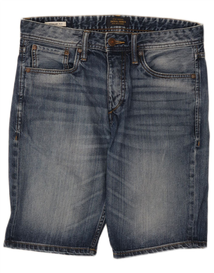 Jack & Jones Herren-Jeansshorts mit normaler Passform, Größe S, W32, Blau, Baumwolle