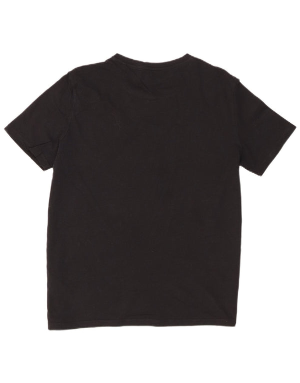 Guess Womens Graphic T-Shirt Top UK 16 Large Black Cotton