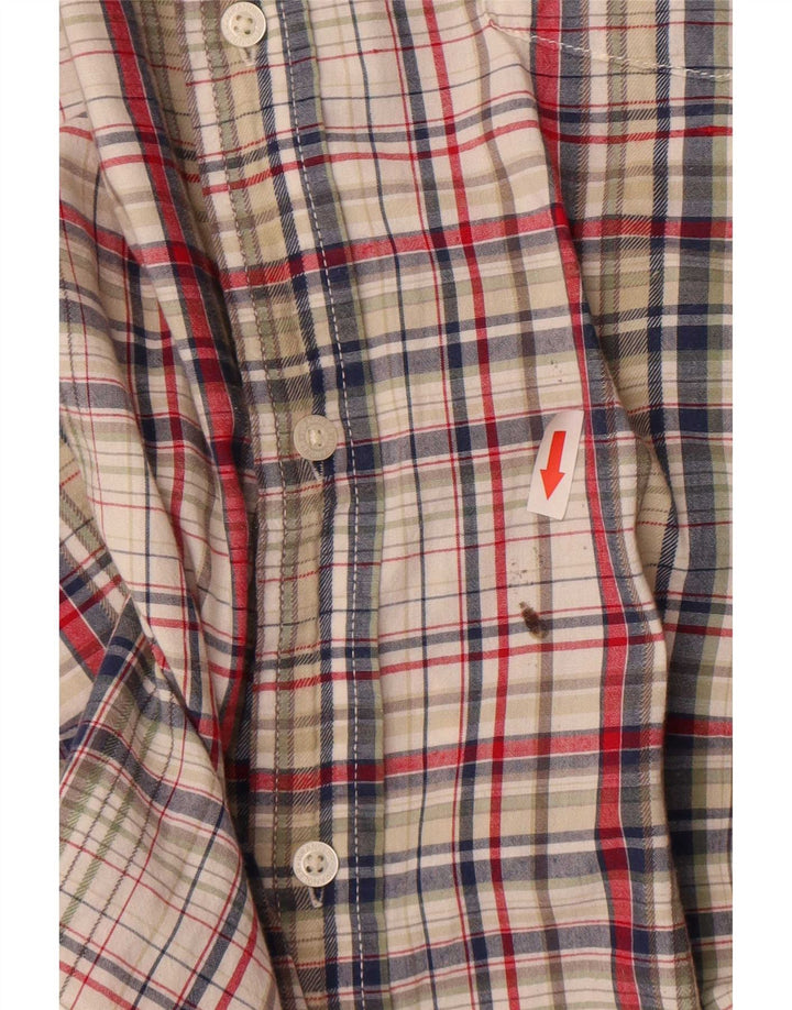 Wrangler Herren-Kurzarmhemd XL aus mehrfarbig karierter Baumwolle