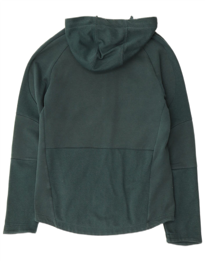 Puma Herren-Kapuzenpullover mit Reißverschluss, mittelgrüne Baumwolle
