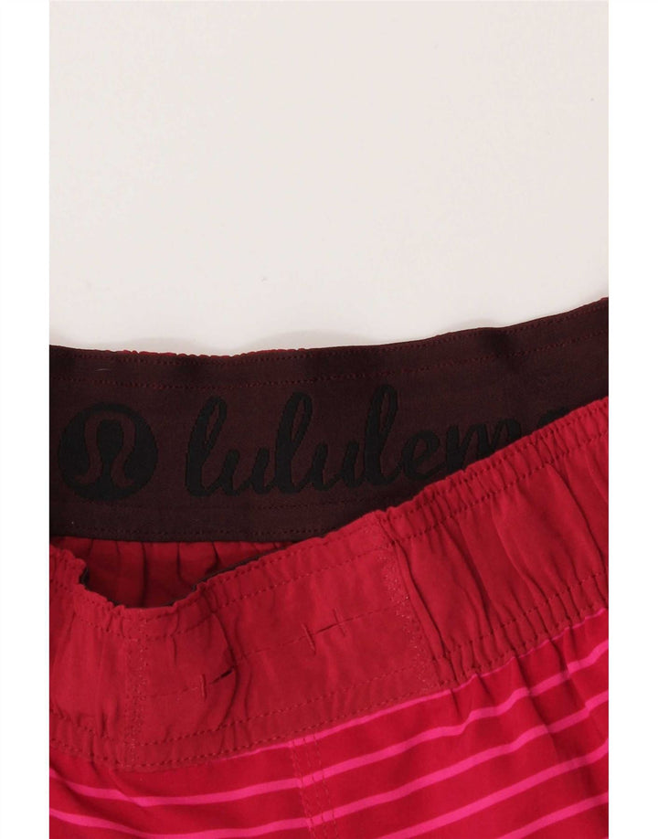 Lululemon Damen Sportshorts US 6 Mittelrosa gestreift