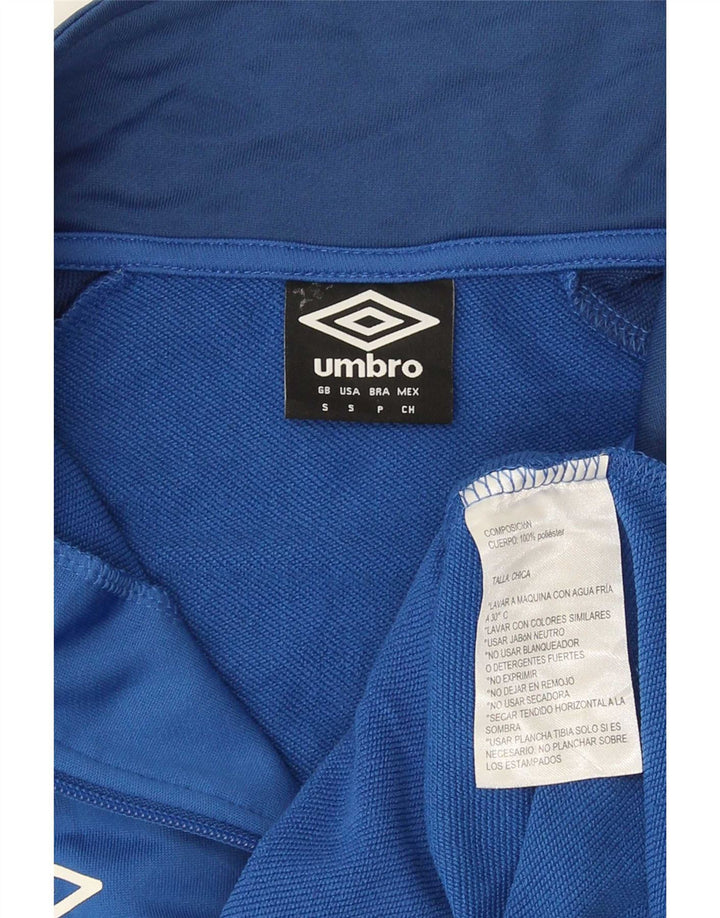 Umbro Herren-Trainingsanzug-Top-Jacke, kleines blaues Farbblock-Polyester