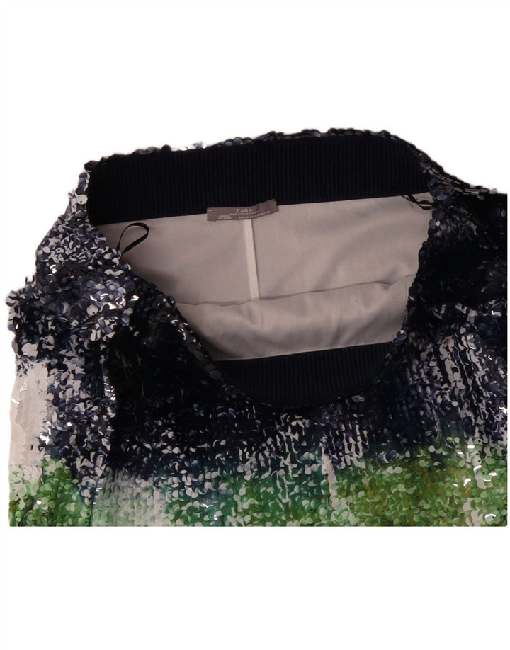 Gerader Damenrock von ZARA, mittelgroß, W28, mehrfarbig, Colourblock-Polyester