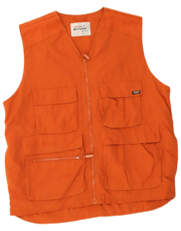 Giani Feroti Herren Utility Gilet UK 38 Medium Orange Polyamid
