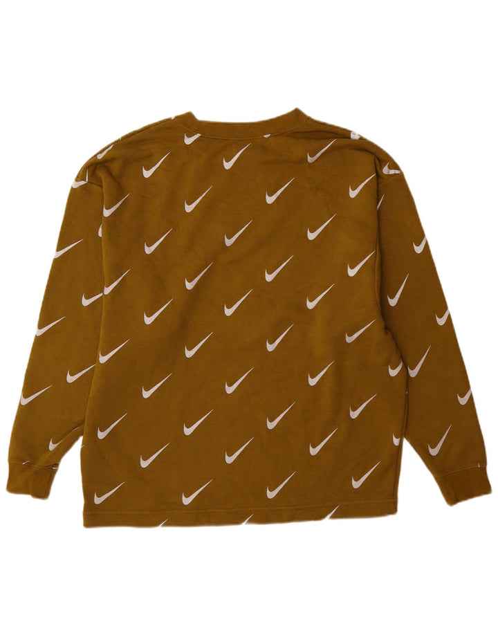 Nike Herren-Sweatshirt mit grafischer lockerer Passform, Größe S, Khaki, Baumwolle