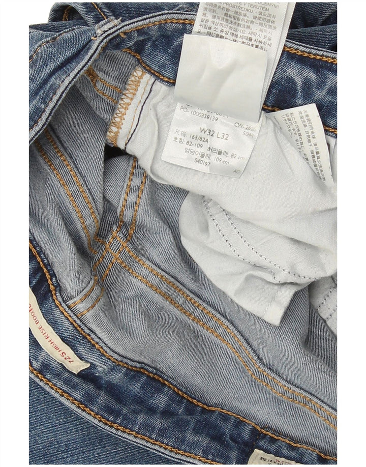 Levi's Damen 725 High Rise Bootcut Jeans W32 L32 Blau Lyocell