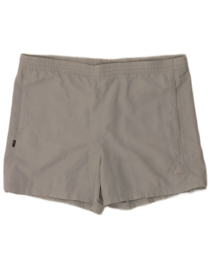 Adidas Herren-Badeshorts, groß, aus grauem Polyester