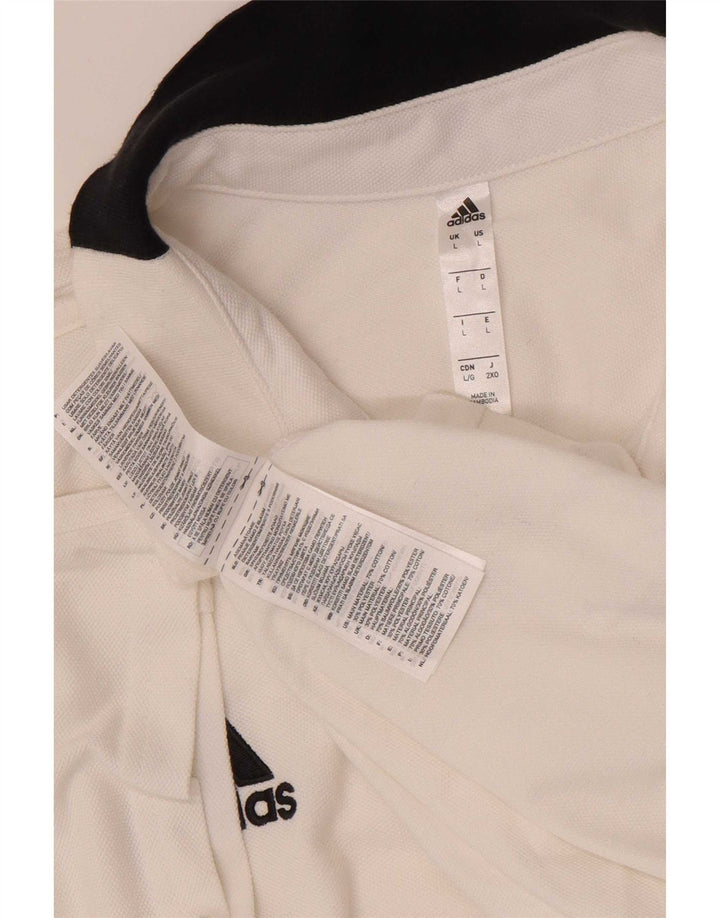 Adidas Herren Poloshirt Große weiße Baumwolle