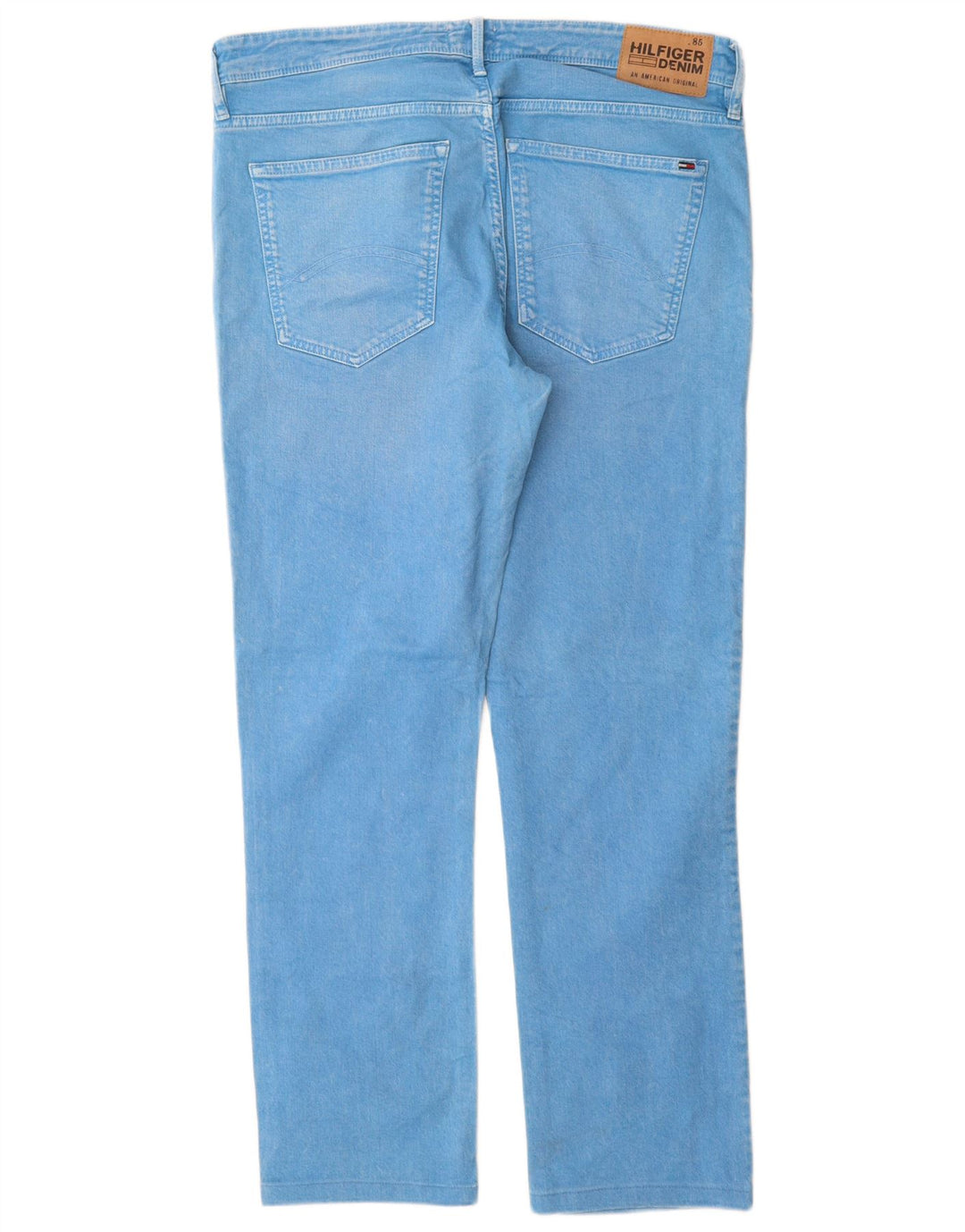 Tommy Hilfiger Herren Straight Jeans W36 L30 Blaue Baumwolle