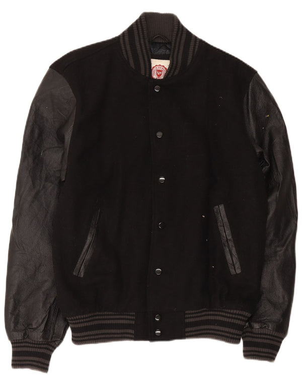 Franklin Marshall Herren-Unijacke, UK 38, Mittelschwarz, Farbblock