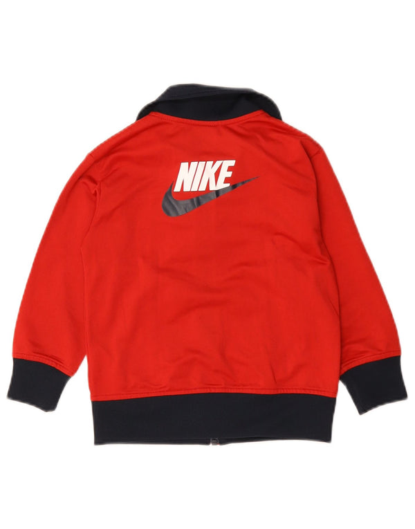 Nike Jungen-Trainingsanzug mit grafischem Oberteil, 4–5 Jahre, Größe S, Rot, Farbblock