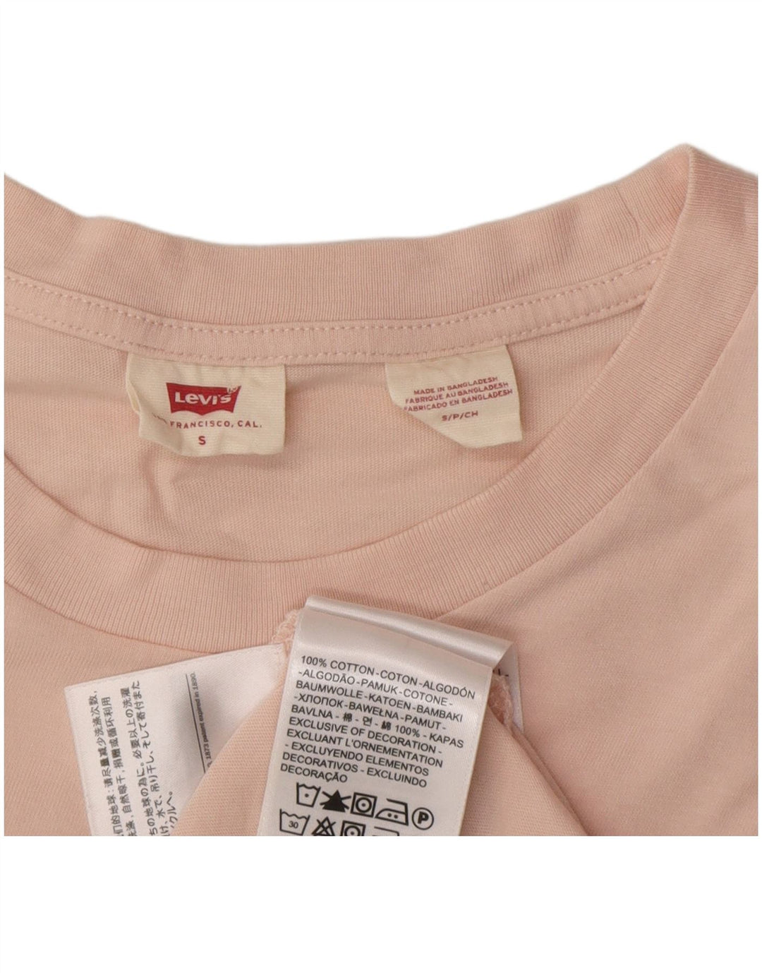 Levi's Damen T-Shirt Top UK 10 Small Rosa Baumwolle