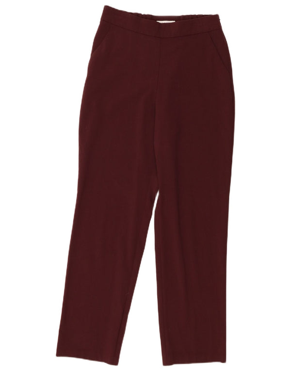 Marks & Spencer Womens Straight Casual Trousers UK 8 Small W28 L28 Brown
