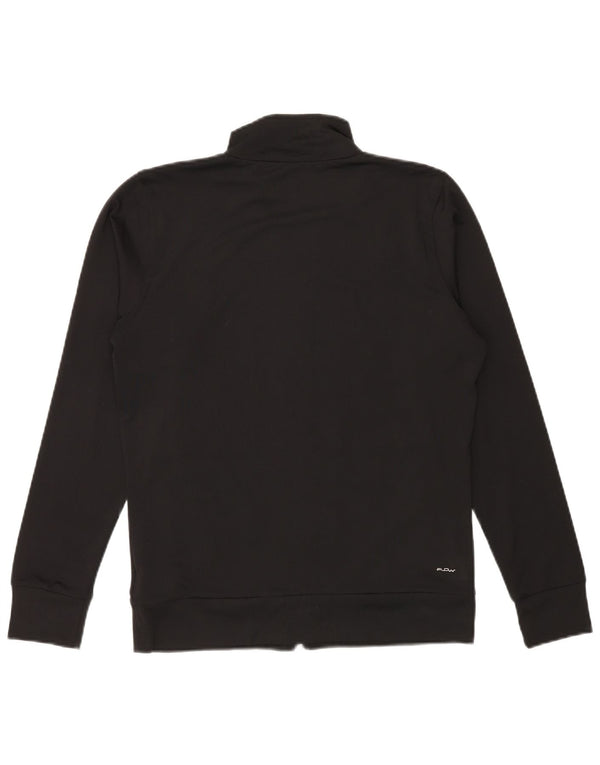 FILA Damen-Trainingsanzug-Top-Jacke, UK 16, groß, schwarzes Farbblock-Polyester