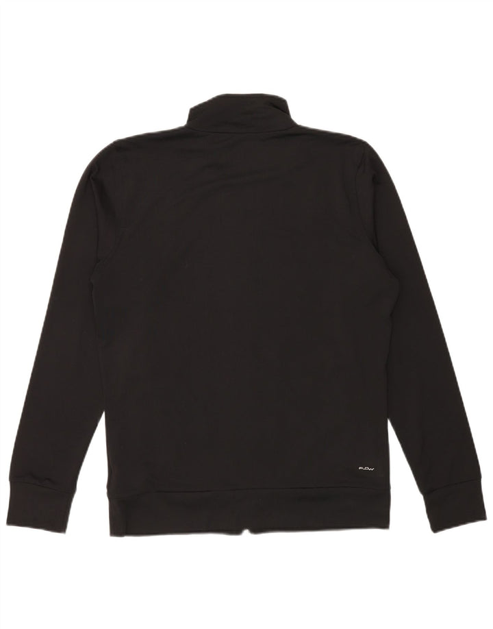 FILA Damen-Trainingsanzug-Top-Jacke, UK 16, groß, schwarzes Farbblock-Polyester