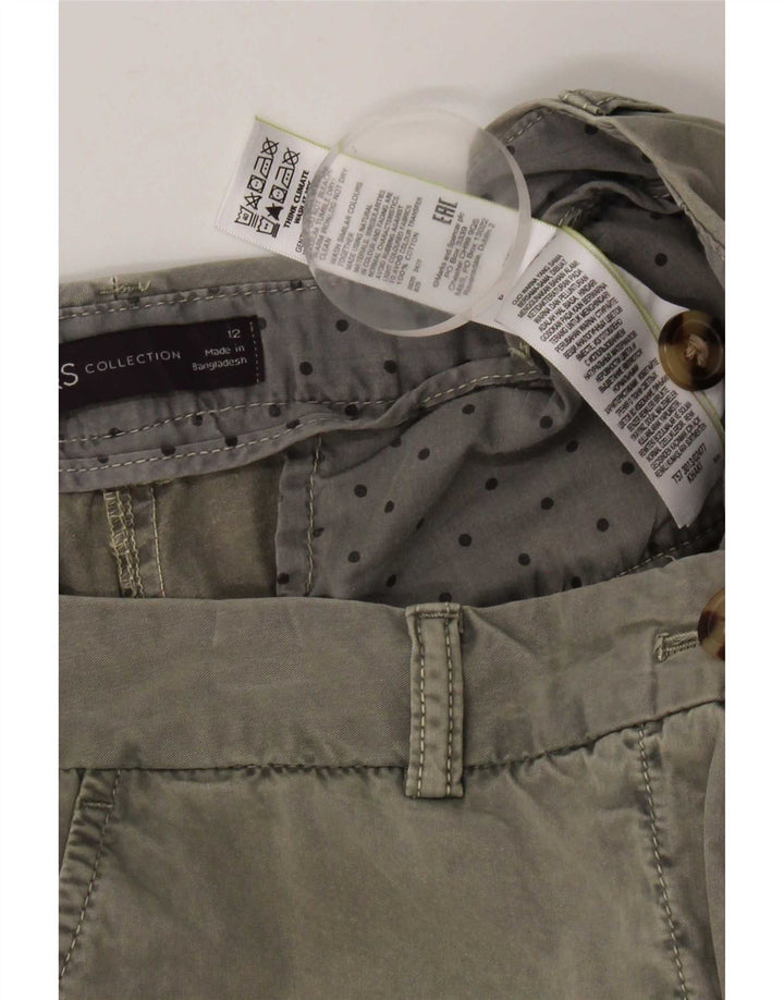 Marks & Spencer Damen Chinoshorts UK 12 Medium W32 Khaki Baumwolle