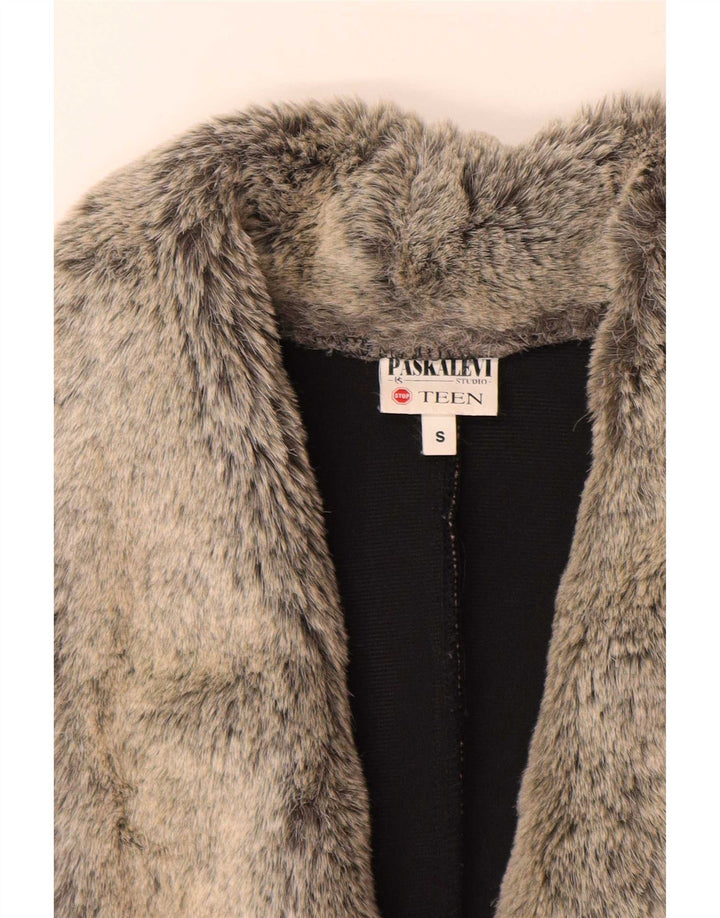 Vintage Damen 5-Knopf-Blazerjacke UK 10 Small Grau