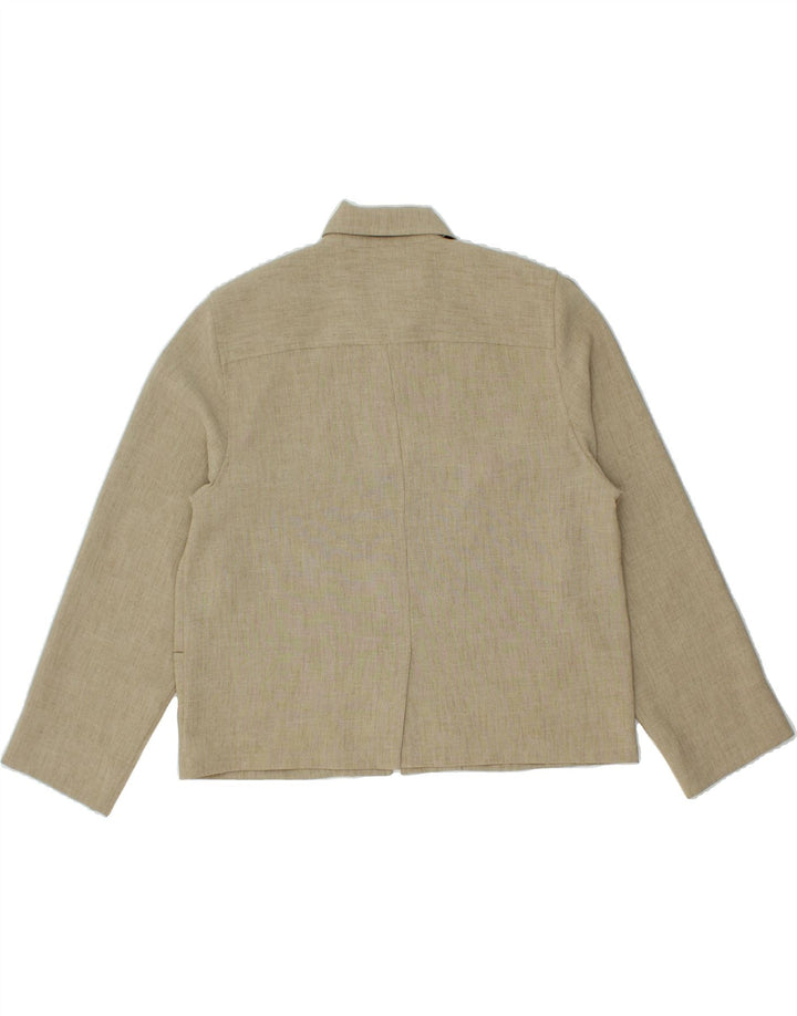 ELINETTE Womens Blazer Jacket IT 42 Medium Beige Polyester Vintage Elinette and Second-Hand Elinette from Messina Hembry 
