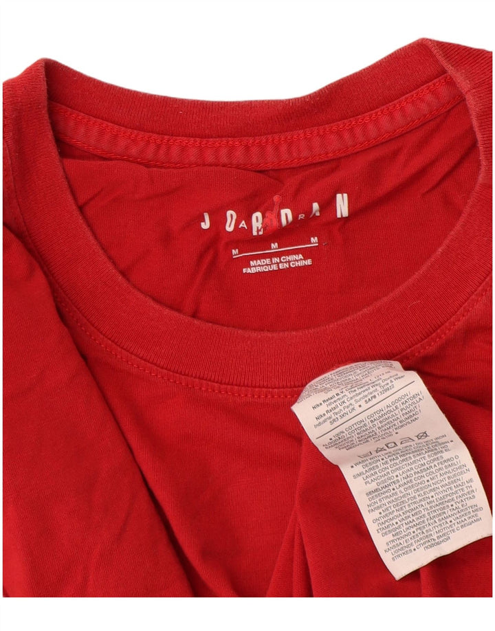Jordan Herren Grafik-T-Shirt-Oberteil aus mittelroter Baumwolle