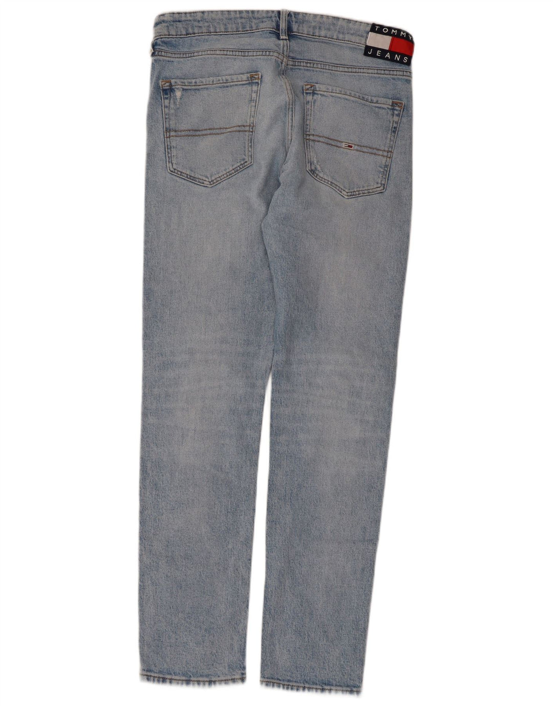 TOMMY HILFIGER Herren Distressed Slim Jeans W30 L32 Blaue Baumwolle