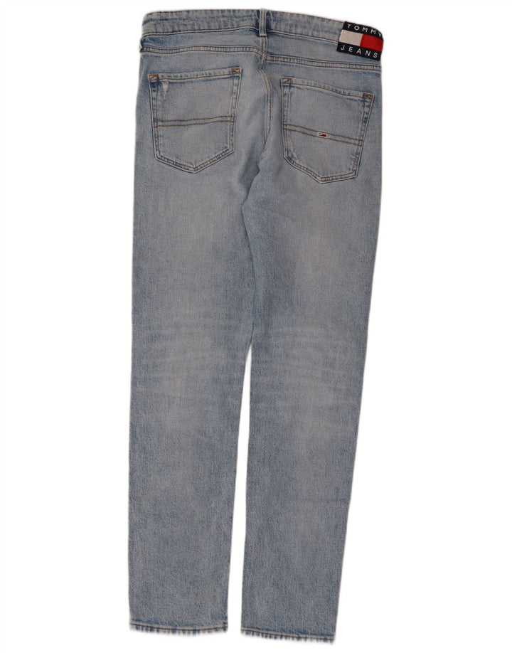 TOMMY HILFIGER Herren Distressed Slim Jeans W30 L32 Blaue Baumwolle