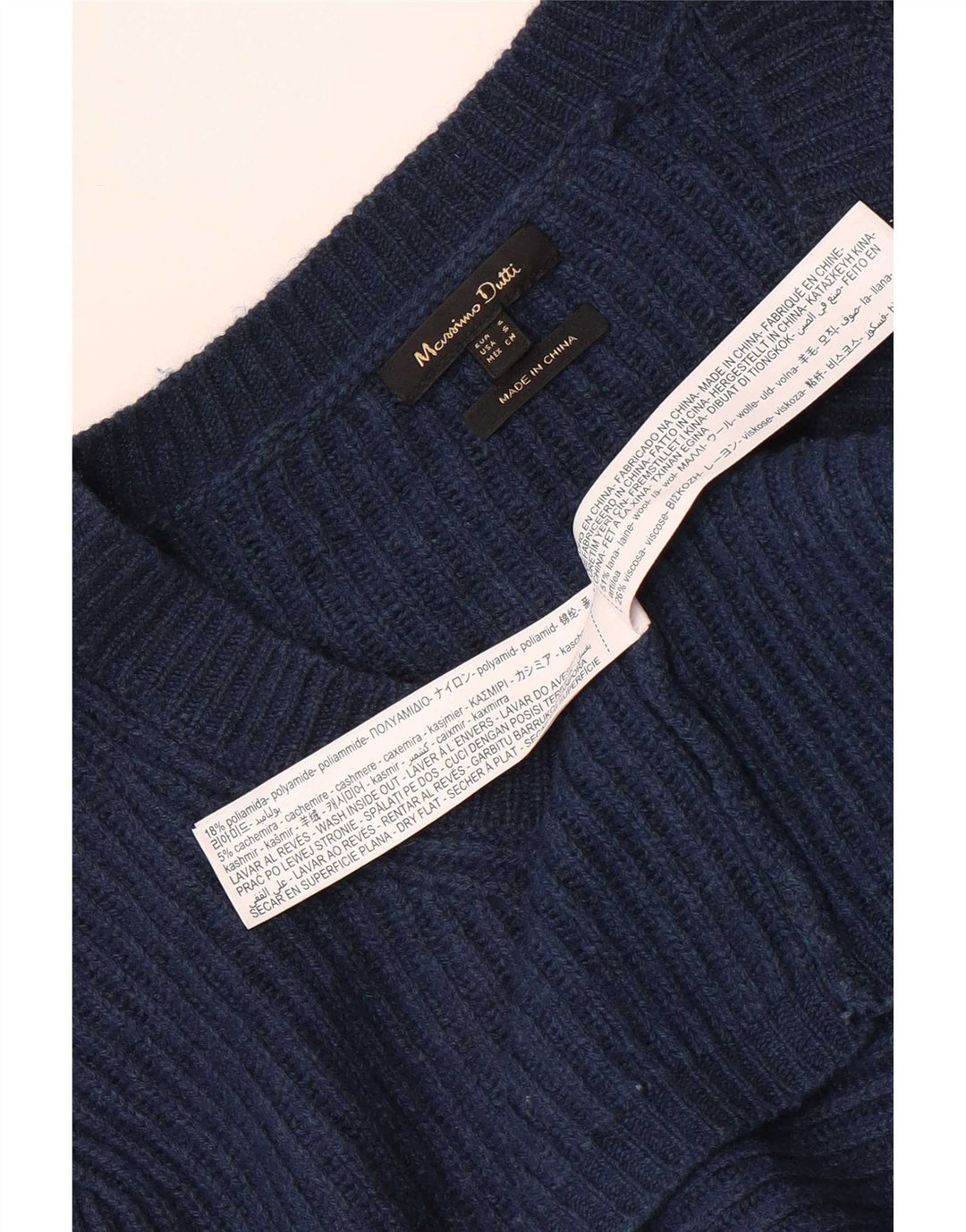 Massimo Dutti Damen Crop-Oversize-Cardigan-Pullover UK 10 Small Marineblau