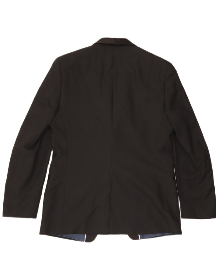 MARKS & SPENCER Herren-Blazer mit 1 Knopf, EU 50, Größe L, Schwarz, Polyester