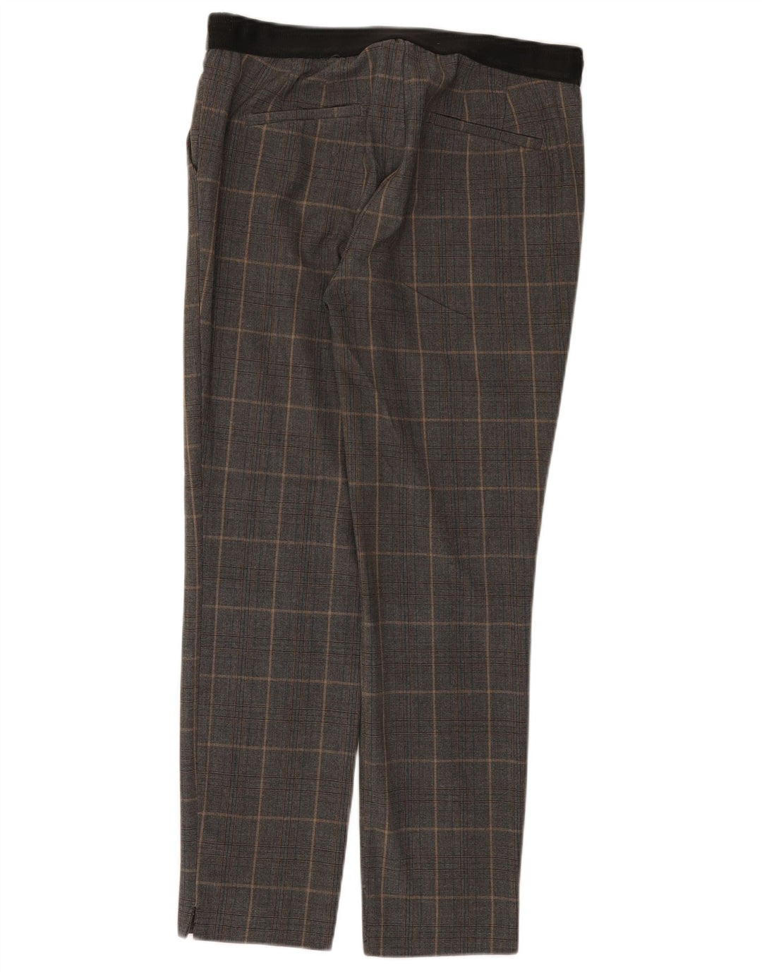 Zara Damen-Chinohose mit schmaler Passform, groß, W30, L27, grau kariert