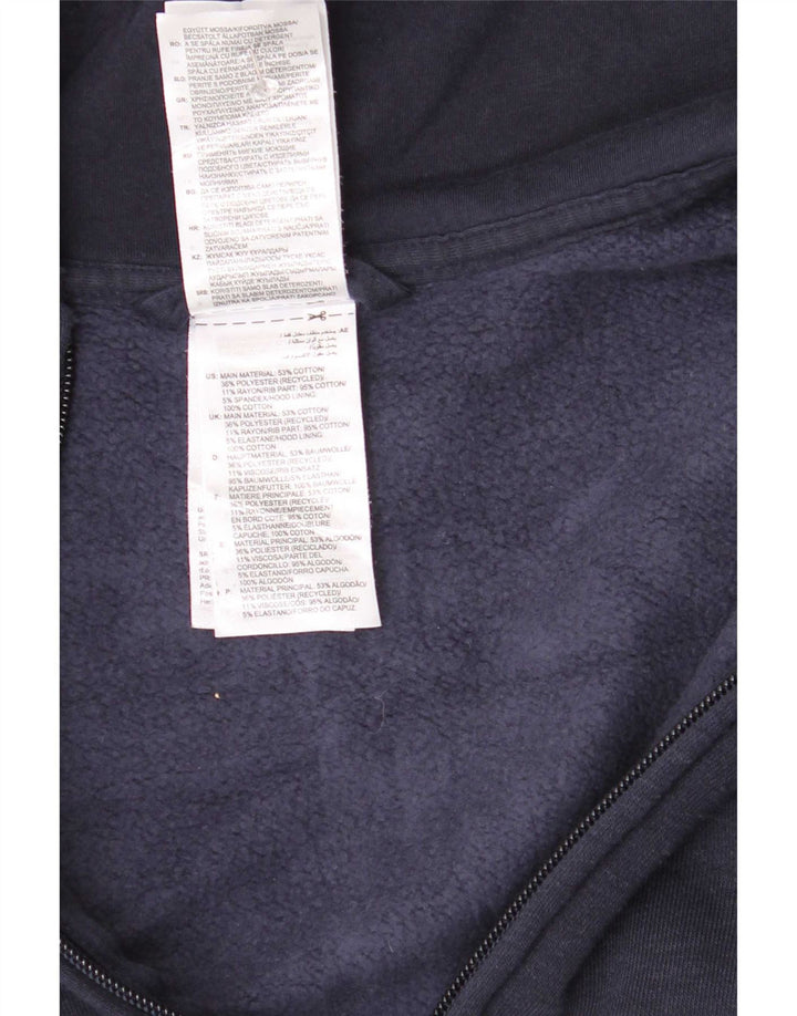 Adidas Herren-Kapuzenpullover mit Reißverschluss, mittlere marineblaue Baumwolle