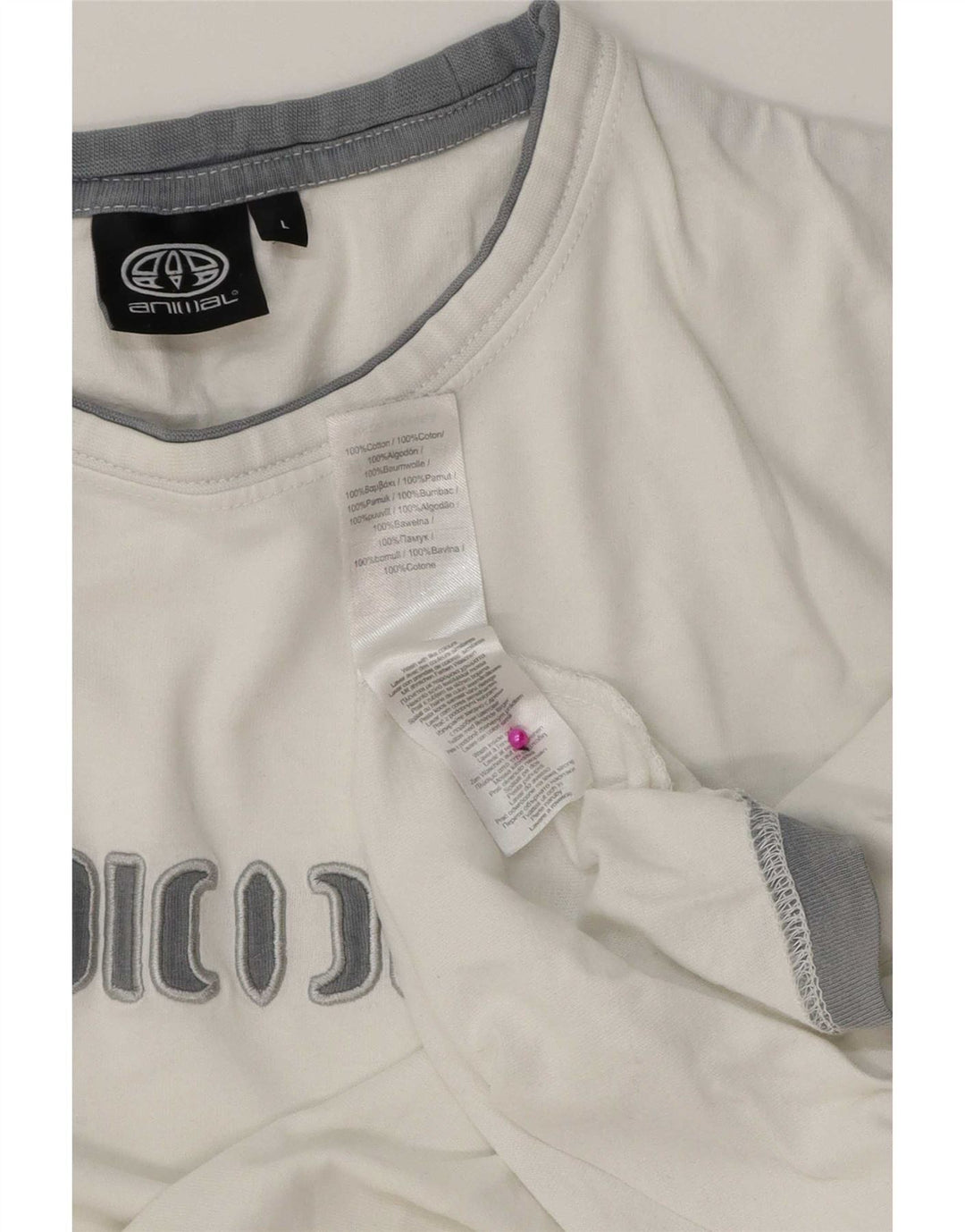 Animal Herren-T-Shirt mit Grafik, groß, aus weißer Baumwolle