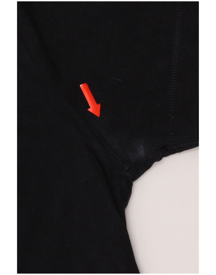 French Connection Herren T-Shirt Top Small aus schwarzer Baumwolle