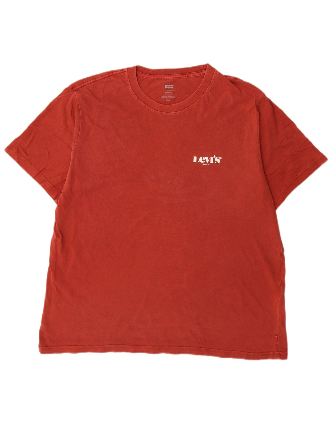 Levi's Herren Relaxed T-Shirt Top Large Rot Baumwolle