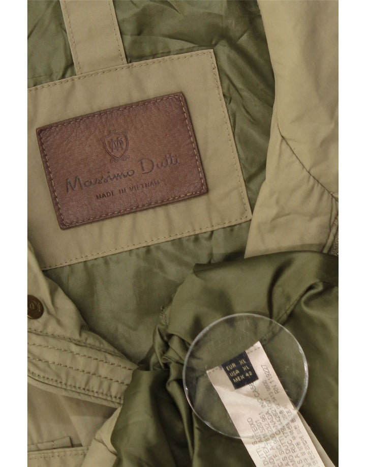 Massimo Dutti Herren Utility Jacke UK 42 XL Khaki Nylon